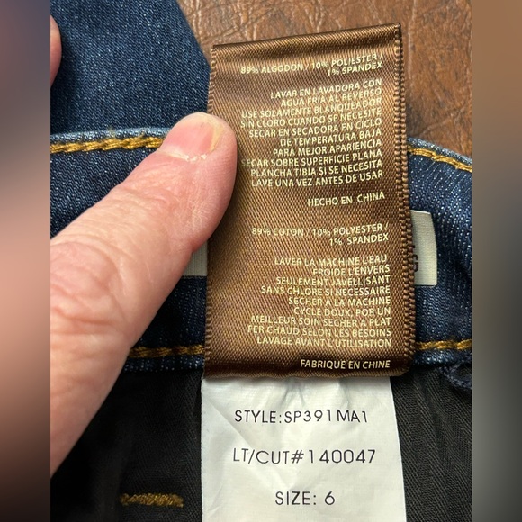 Kut From the Kloth High Rise Crop Straight Leg Medium Wash Stretch Woman Jeans 6 - Picture 13 of 15